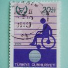 Turkish Postage Stamp printed in honor of 1981 International Year Of Disabled Persons UN