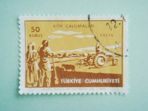 Turkish Postage Stamp symbolizing developments in agriculture