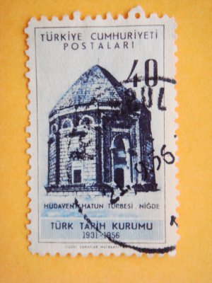 Turkish Postage Stamp about 25th anniversary of Turkish History Foundation