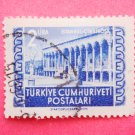 Turkish Postage Stamp depicting Cinilikosk Tiled Kiosk in Topkapi Palace in blue