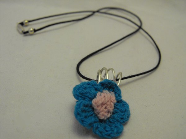 Crochet Flower Pendant
