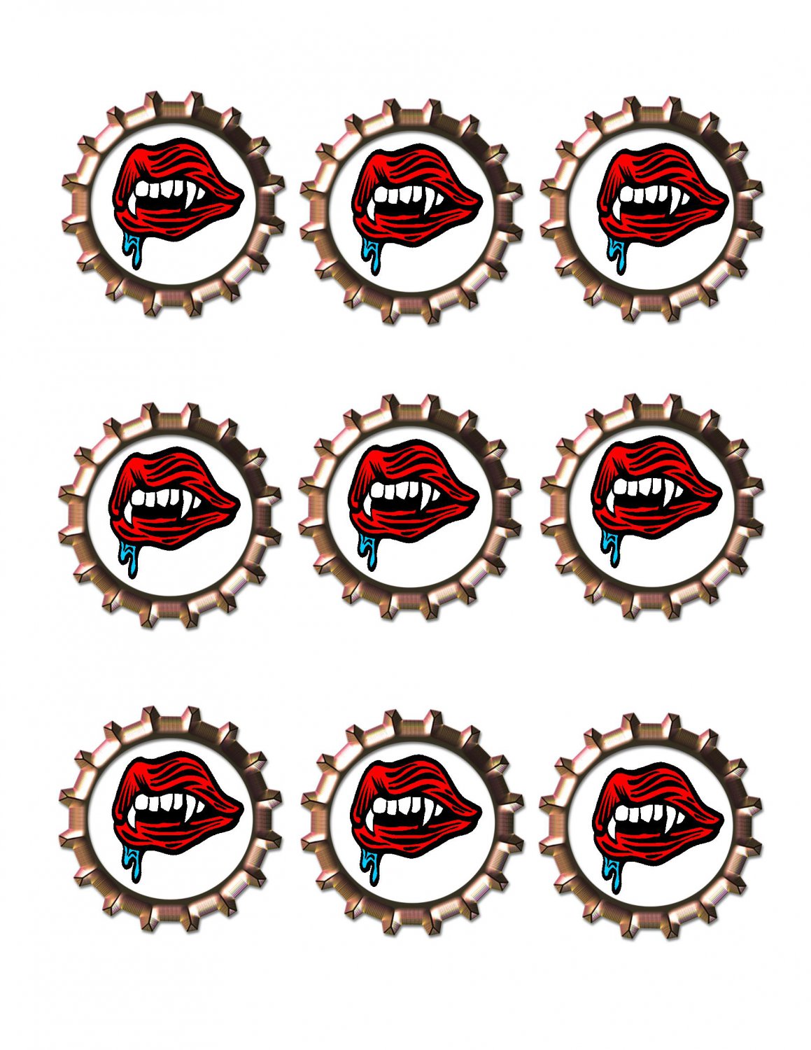 Teeth Bottlecap -Download-ClipArt-ArtClip-Bottle Cap-Digital