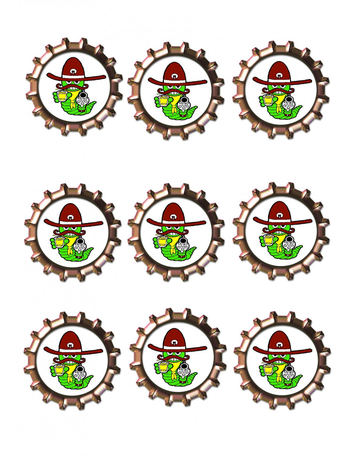 Worm Shooter Bottlecap -Download-ClipArt-ArtClip-Bottle Cap-Digital
