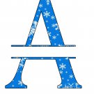ABC Set1 Split Letter Monogram-Digital ClipArt-SVG-Art Clip-Snow-Gift Tag