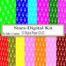 Stars Digital Kit 2-Digtial Paper-Art Clip-Gift Tag-Jewelry-4th of July-T shirt