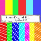 Stars Digital Kit-Digtial Paper-Art Clip-Gift Tag-4th of July-Jewelry-T shirt