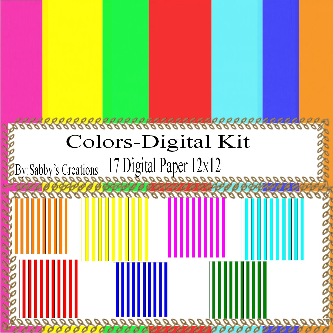 Colors Digital Kit 1-Digtial Paper-Art Clip-Gift Tag-Jewelry-Party-T shirt