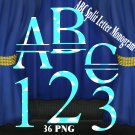 ABC Split Letter Monogram 2b Digital Kit
