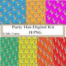 Party Hat 1a Digital Kit-Jewelry Tag-Clipart-Art Clip-Gift Tag
