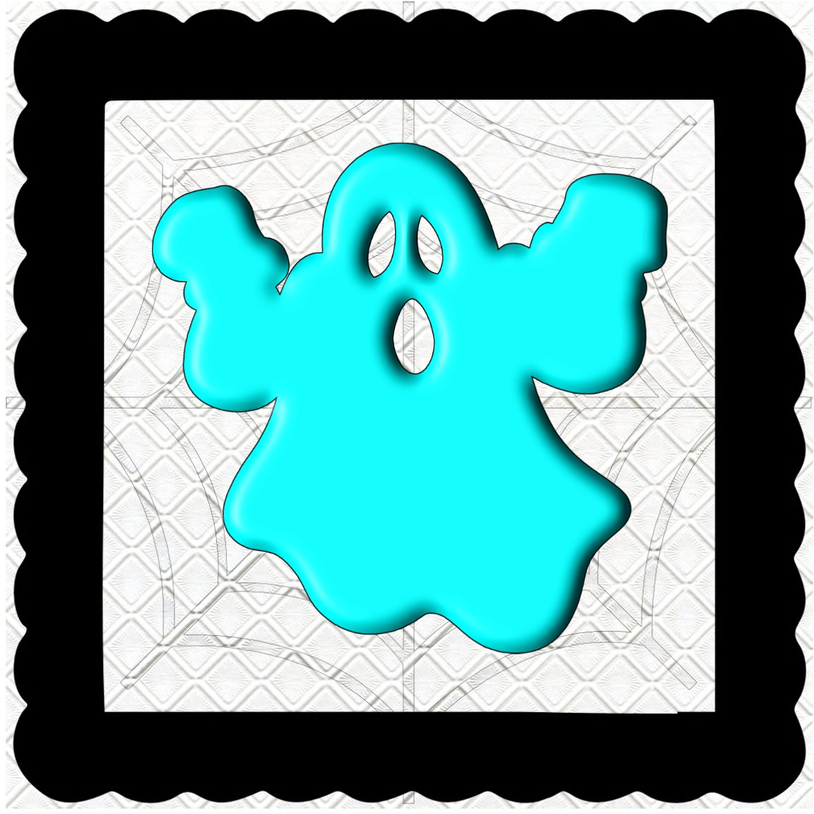 3D Color Ghost 3-Digital Kit-Jewelry Tag-Clipart-Halloween-Digital Clipart-Halloween-Scrapbook.