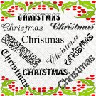 Christmas Words-Digital ClipArt-PNG-Art Clip-Gift Tag-Notebook-T Shirt-Party-Scrapbook