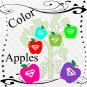Color Apples 4-Digital ClipArt-Art Clip-Gift Tag-Notebook-Scrapbook-banner-background-gift card.