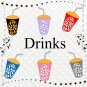Color Drinks 1-Digital ClipArt-Art Clip-Soft Drinks-Flowers-Notebook-Scrapbook-Banner-Gift Card.