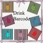 Drink Barcode-Digital ClipArt-Art Clip-Gift Tag-Scrapbook-Banner-Background-Gift Card.