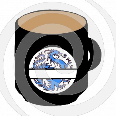 Dragon Split Monogram Cup 6smp Digital Clipart-Gift Cards-PNG-Banner-Gift Tag-Jewelry-T shirt