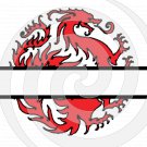 Dragon Split Monogram 3smp-Digital Clipart-Art Clip-Gift Cards-PNG-Banner-Gift Tag-Jewelry-T shirt