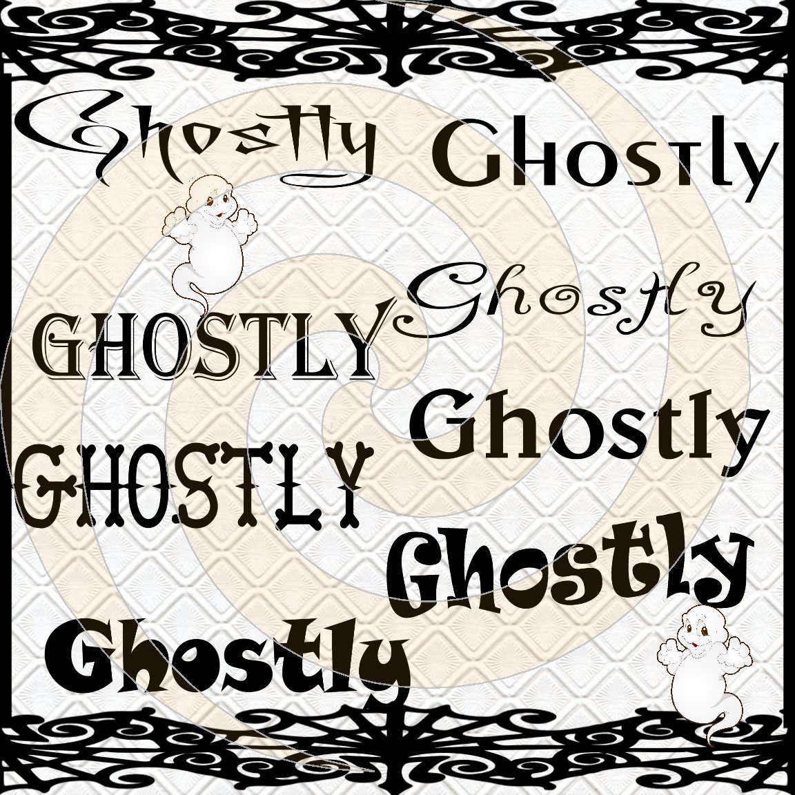 Ghostly Font 1smp-Digital ClipArt-Gift Tag-T shirt-Jewelry-Holiday-Halloween