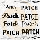 Patch Font 2smp-Digital ClipArt-Gift Tag-T shirt-Jewelry-Holiday-Halloween