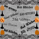 Bad Witches-Digital ClipArt-Art Clip-Gift Tag-Notebook-Halloween-Scrapbook