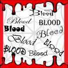Blood-Digital ClipArt-Fonts-Art Clip-Gift Tag-Notebook-Halloween-Scrapbook