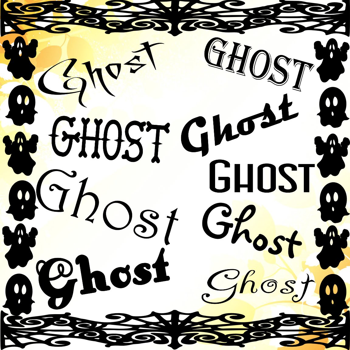 Ghost-Digital ClipArt-Fonts-Art Clip-Gift Tag-Notebook-Holiday-Scrapbook