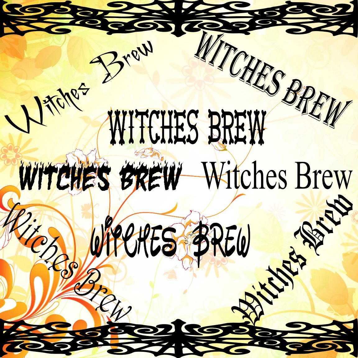 Witches Brew-Digital ClipArt-Gift Tag-Halloween-Fonts-Scrapbook-Gift Card.