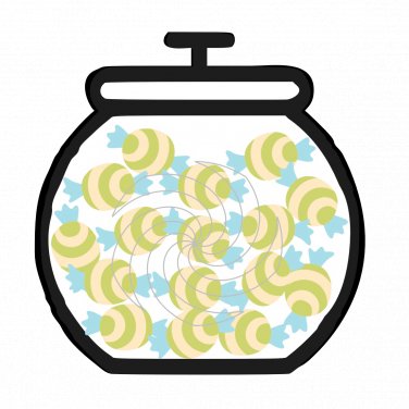 Snack Jar 8A-T-Shirt-Digital Clipart-Website-Gift Tag-Gift Cards-Scrapbook.