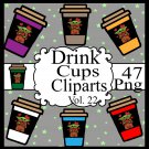 Drink Cups Vol. 22-Digital Clipart-Yoda-Gift Tag-Tshirt-Notebook-Gift Card.