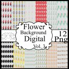 Flower Background Vol. 3-Digital Clipart