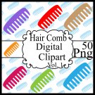Hair Comb Digital Cliparts Vol. 1