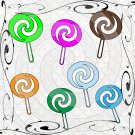 Candy C4-Digital Clipart-Art Clip-Gift Cards-PNG-Snack-Lollipop-Banner-Gift Tag
