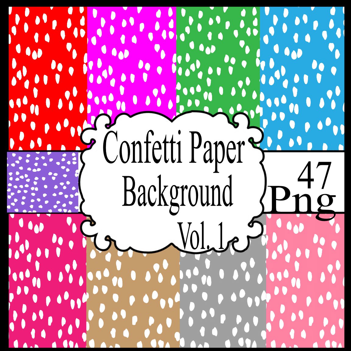 Confetti Paper Background Vol. 1-Digital ClipArt