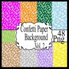 Confetti Paper Background Vol. 2-Digital ClipArt