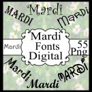 Mardi Font Digital Clipart