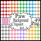 Paw Background Digital Clipart Vol. 3