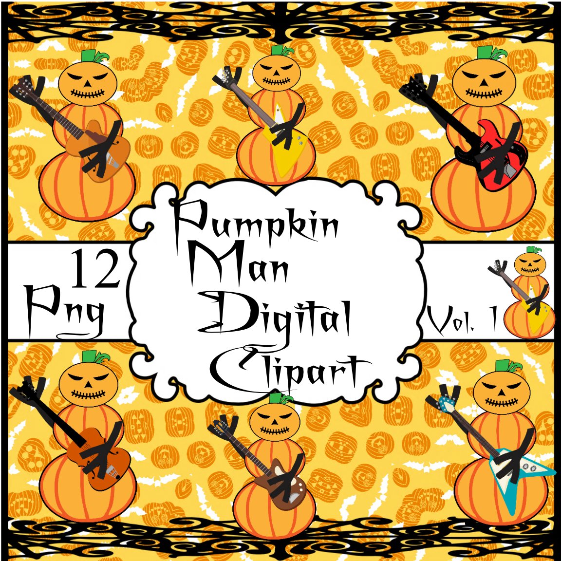 Pumpkin Man Vol. 1-Digital Clipart