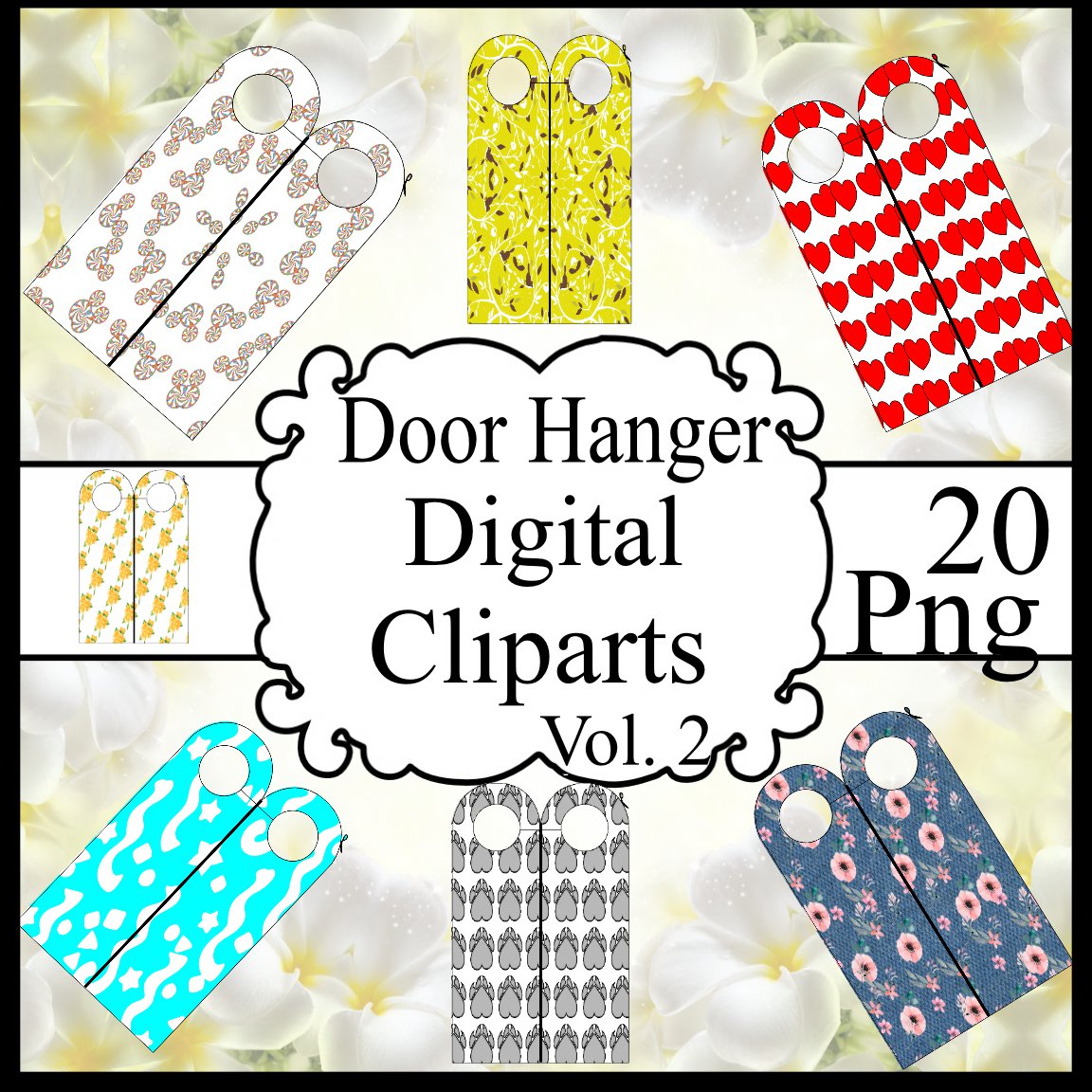 Door Hanger Digital Clipart Vol. 2