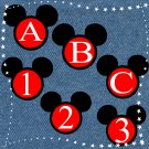 ABC and Numbers 72a-Digital ClipArt-Fonts-Art Clip-Mouse-Gift Tag-Notebook