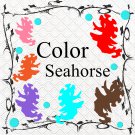 Color Seahorse 1-Digital Clipart-Gift Cards-Gift Tag-Jewelry-T shirt-Scrapbook