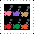 Color Fish F1-Digital Clipart-Art Clip-Gift Cards-PNG-Banner-Gift Tag-Jewelry