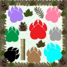 Color Paws 1-Digital Clipart-Art Clip-Gift Cards-Banner-Gift Tag-Jewelry-T shirt