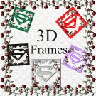 Color Super 3D Rose Frames-Digital ClipArt-Art Clip-Gift Tag-Notebook-Scrapbook