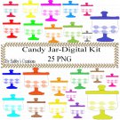 Candy Jar 2-Digital Kit-Jewelry Tag-Clipart-Art Clip-Gift Tag-Tshirt