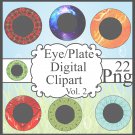 Eye/Plate Digital Clipart Vol. 2