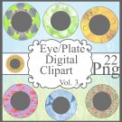 Eye/Plate Digital Clipart Vol. 3