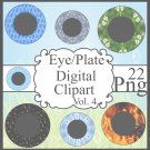 Eye/Plate Digital Clipart Vol. 4