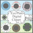 Eye/Plate Digital Clipart Vol. 5
