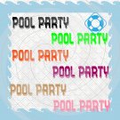 Pool Party Fonts-Digital Cllipart