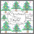 Christmas Trees Ho Ho Ho Digital Clipart Vol. 3