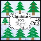 Christmas Trees Ho Ho Ho Digital Clipart Vol. 1